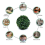 2 Pcs Artificial Plant Topiary Ball Garden Spheres S 7