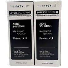 2x The Inkey List Acne Solution 5% BPO Cleanser 150ml Spot Treatment