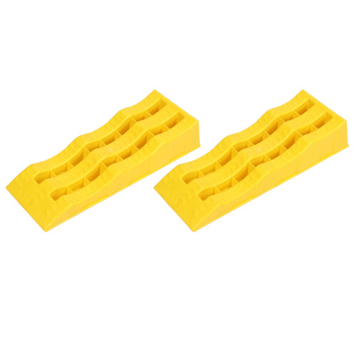 1 Pair RV Leveling Ramps 3 Stage Yellow Trailer