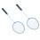 Badminton Racket Set Split Ferroalloy and Nylon 7