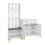 (white) Wardrobe set with shoe bench and cushion 3