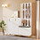 (white) Wardrobe set with shoe bench and cushion 1