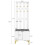 (white) Wardrobe set with shoe bench and cushion 8