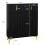 (black) Wardrobe set with shoe bench and cushion 3