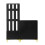 (black) Wardrobe set with shoe bench and cushion 5