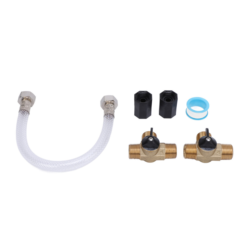 12" Hose & Brass Valve Rv Water Heater Bypass Kit For Winterizing 3281331220900