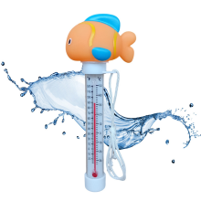 Termometr do basenu z rybami, pływający tester temperatury wody, pomarańczowy
