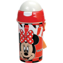 Disney Minnie Mouse Plastic Water Bottle 500 ml 18 cm tall - Age 4+