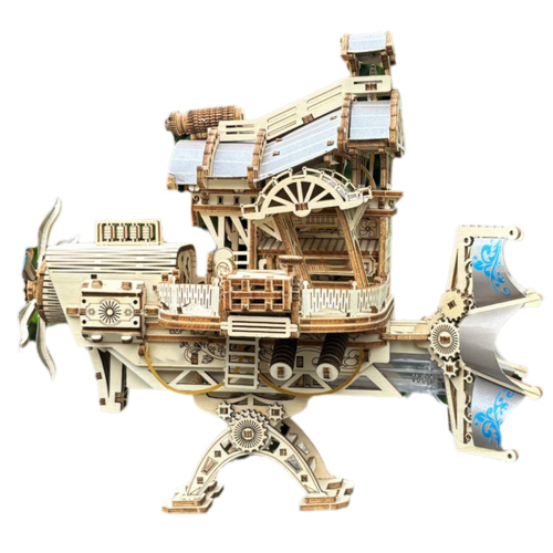Spaceship Steampunk Mechanical Puzzle Craft Kit, Three-Dimensional DIY Assembly