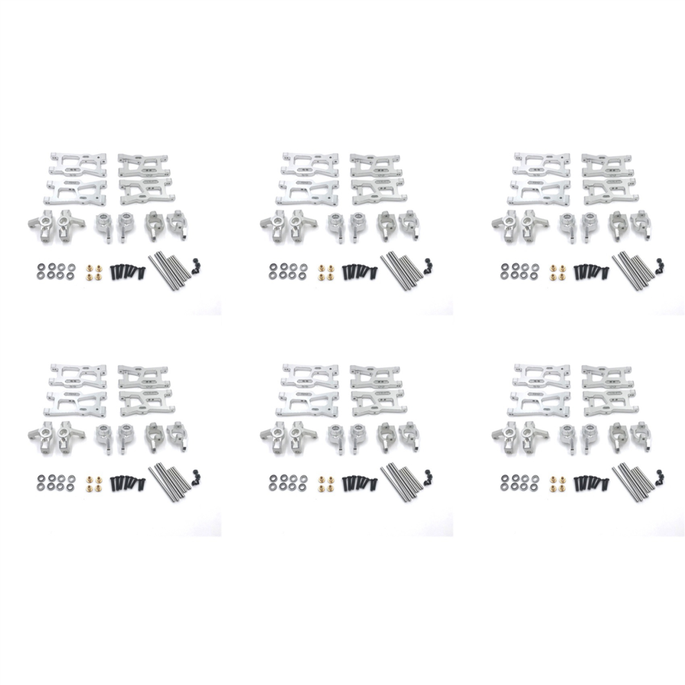 Photos - Parts for Drones & RC models 12X Metal Steering Cup Swing Arm Upgrade Parts Kit for 144001 1/14 124018 124019 1/12 RC Car Accessories,Silver