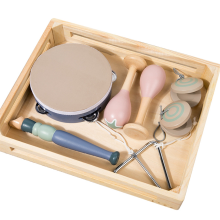 Pequeño músico, caja de madera, instrumento de percusión Orff, educación temprana, música