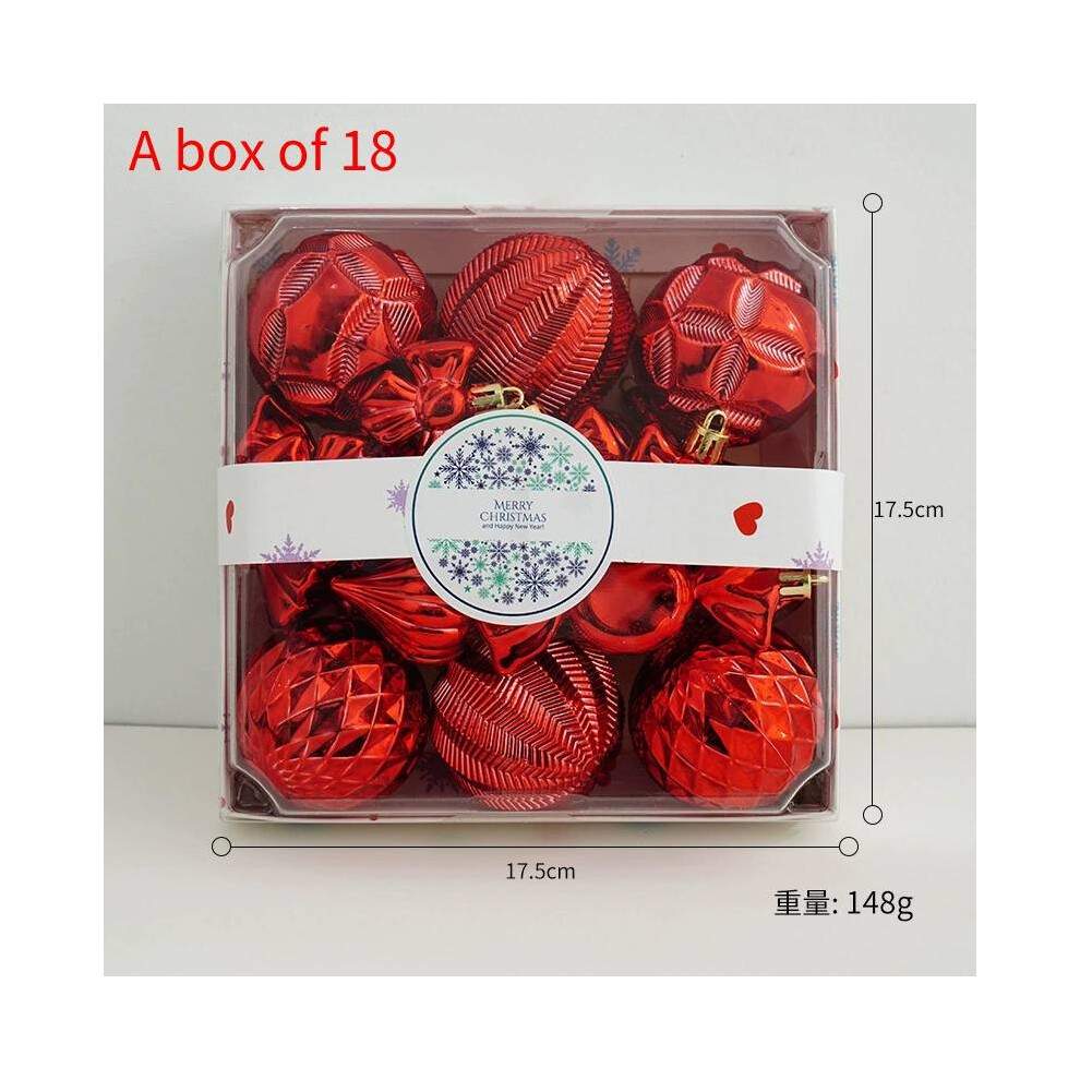 (Red ) Colored Ball Christmas Hanging Ball With Modern Design For Festive Decor Tree-image-OPC-PJ9QKRF-NEW