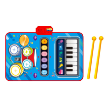 Blue Children'S 2-In-1 Multifunctional Electronic Music Blanket to Cultivate Interest