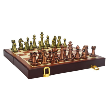 Pièces de boîte d'échecs pliante en métal
