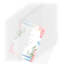 120 Pcs Vellum Jackets for 5x7 Invitations Pre-Folded Paper Wedding Invitation Wraps Translucent