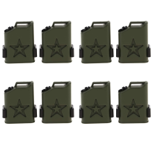 8x Koriste-esine, muovinen minitankki, 1/10 mittakaavan RC-kalliokiipeilyalukselle, Axial Wraith SCX10 90046 -kuorma-autolle