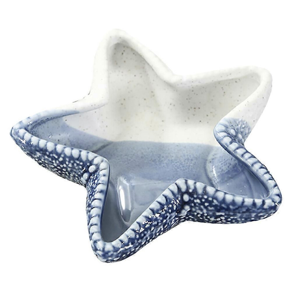 Plateau décoratif en céramique en forme d'étoile pour bijoux, 16 x 14,5 x 3,2 cm, design esthétique