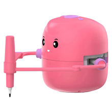 Interactive Educational Drawing Robot Learning Toy with 100 Cards Early Toys for Girl and Boy Pink
