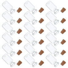 Small Wishing Bottles Mini Glass Bottle For Bookstore Decorations 3.50X1.60X1.60cm 18Pcs