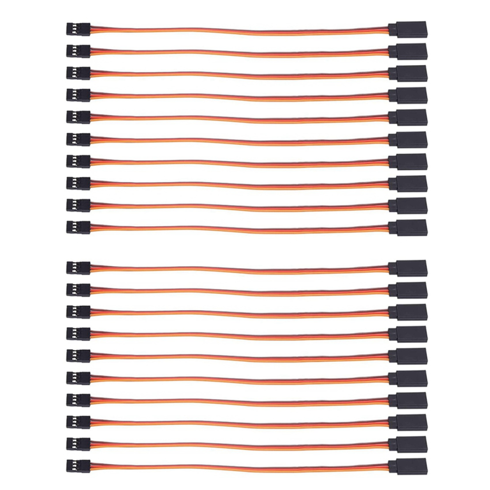 20 Pieces Of Male-To-Female Servo Extension Cords For Rc Futaba's Jr Remote Cord Wire And Cable (500 Mm) 4853895386683
