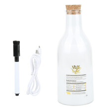 Decorative Acrylic Bottle, Milk Bottle Shape Warm And Cute Design, Rechargeable Via Usb, Timer Mode