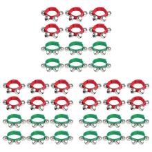 36 pulseras con cascabeles, cascabeles, instrumentos musicales de ritmo para el tobillo, para niños, regalos de fiesta de Navidad (A)