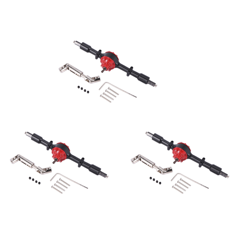 3 Set Metal Rear Bridge Axle with Steel Gear for D12 B14 B24 B16 B36 C14 C24 C34 C44 RC Car Upgrade Parts,Black-image-OPC-PJ9QPPW-NEW