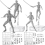 4 Sets Drawing Body Artists PVC Figure Model Models Mannequin 3
