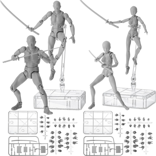 4 Sets Drawing Body Artists PVC Figure Model Models Mannequin 2