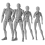 4 Sets Drawing Body Artists PVC Figure Model Models Mannequin 1