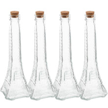 Wishing Bottles Diy present Small Glass Containers With Stopper Delicate Design For Home Decor 4Pcs