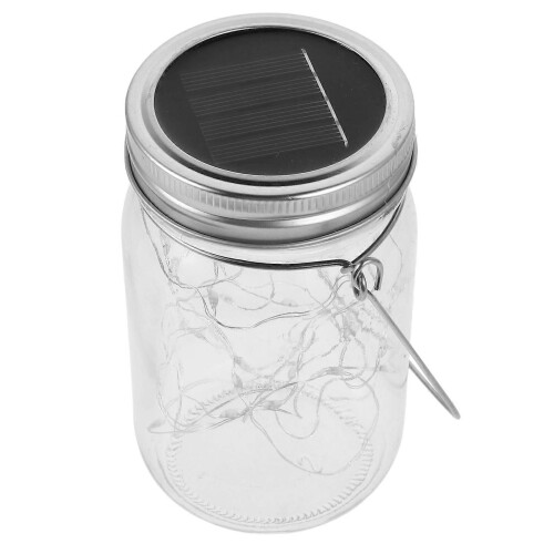 1pc Elegant Jar Solar String Light Beautiful Bottle Lamp Decor 1