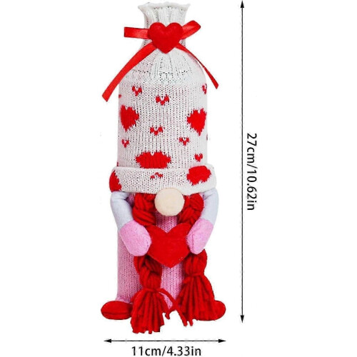 2 PCS Cute Red Bottle Covers for Valentine's Day Celebration 2