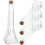 Handicraft Glass Bottle For Diy Projects Cylindrical Shape 4Pcs 4