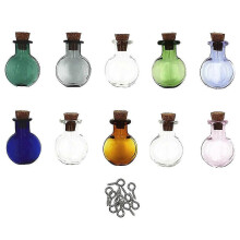 Glass Mini Bottles For Weddings 3.00X2.00X1.50CM Retro Romantic Design 10Pcs