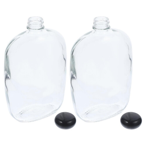 Small Glass Storage Bottle Multi-Function Glass Bottle Round Corners Style Lidded For Art Decoration 2