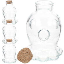 Transparent Drift Bottle Garden Decor Message Bottle 4Pcs Round Glass Diy Design