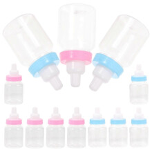 Small Baby Bottle Creative Cartoon Mini Feeding Bottle Transparent Nursing Bottle Party 12Pcs