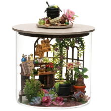 Tee-se-itse-kirjanurkkauspakkaukset aikuisille - puinen nukkekoti - 3D-palapeli, miniatyyritalopakkaus, keräilijät, taikapuutarhamökki