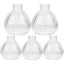 Clear Flower Vase Glass Vase Elegant Home Decor Floral Arrangement 5Pcs