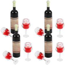 Mini Water Bottles Miniature Wine Goblet Cups Photo Props 3.90X0.80X0.80cm 12 Pcs