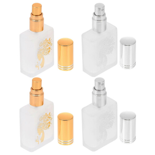 Sealing Cap Essential Oils Glass Diffuser Container Refillable Perfume Bottles for Car Use 4Pcs 1