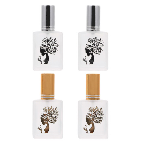 Sealing Cap Essential Oils Glass Diffuser Container Refillable Perfume Bottles for Car Use 4Pcs 2