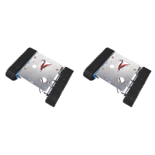 2X Aluminiowy robot czołgowy DC9-12V, podwozie pojazdu gąsienicowego, aktualizacja DIY do zestawu montażowego A