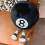 3 bolas de billar negras de peluche, n. 8, para decorar el hogar. 3