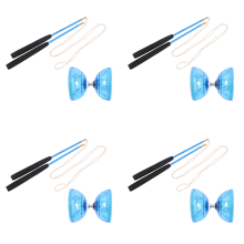 4 diábolos de doble cabeza con tres rodamientos para fitness, yo-yos para jugar al aire libre, juguetes para niños mayores