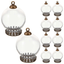 Glass Wishing Bottle Hanging Pendants Wish Bottle Pendant For Honeymoon Friends 10Pcs