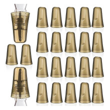 24 Pieces Liquor Bottle Toppers for Liquor Pour Bottle Covers Universal Pour Dispenser Bar Dust Rubb