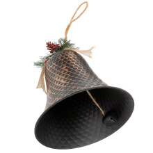 Cloche décorative de vacances à suspendre pour décoration d'intérieur, couleur café, 40 x 21,6 cm, 1