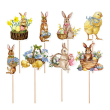 8 sztuk uroczych babeczek w stylu kurczaka w kształcie jajka, dekoracje na przyjęcie urodzinowe i baby shower